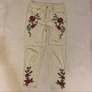 Embroidered Mom Jeans